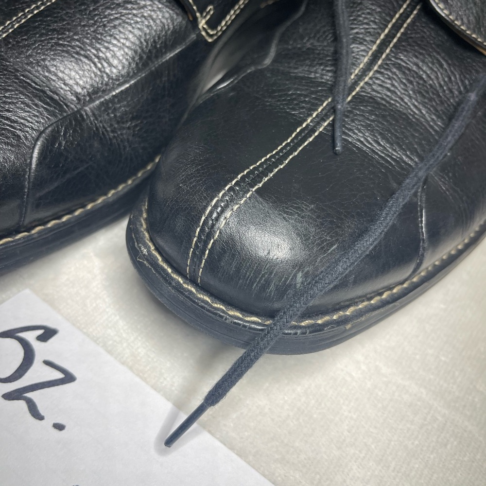 Men's Black Leather Shoes - Picture 5 of 6